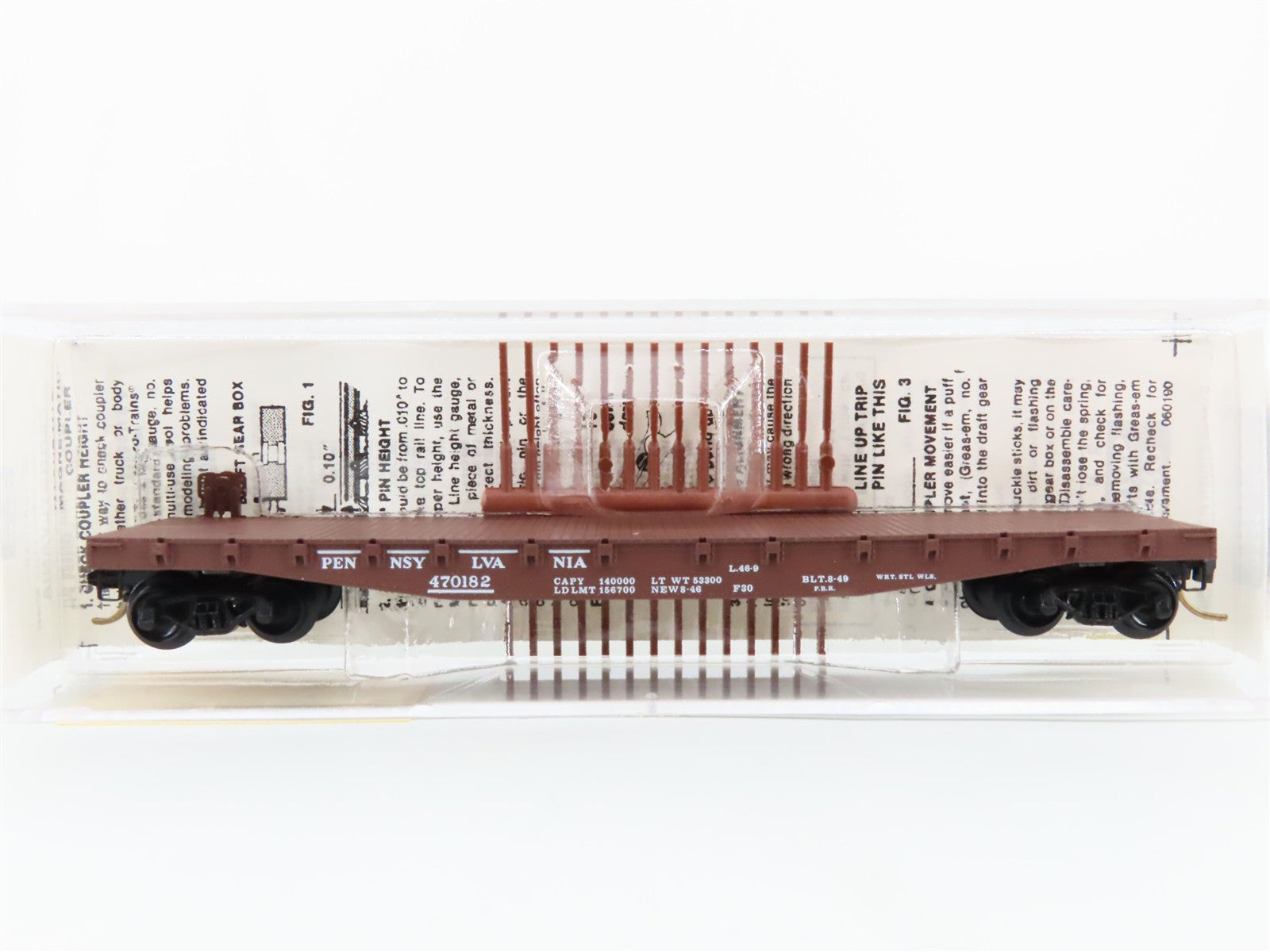 N Scale Micro-Trains MTL 45140 PRR Pennsylvania 50' Flat Car 470182