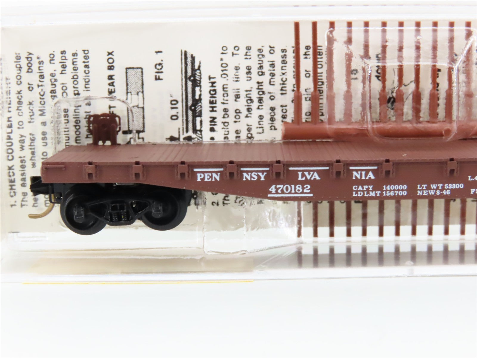 N Scale Micro-Trains MTL 45140 PRR Pennsylvania 50' Flat Car 470182