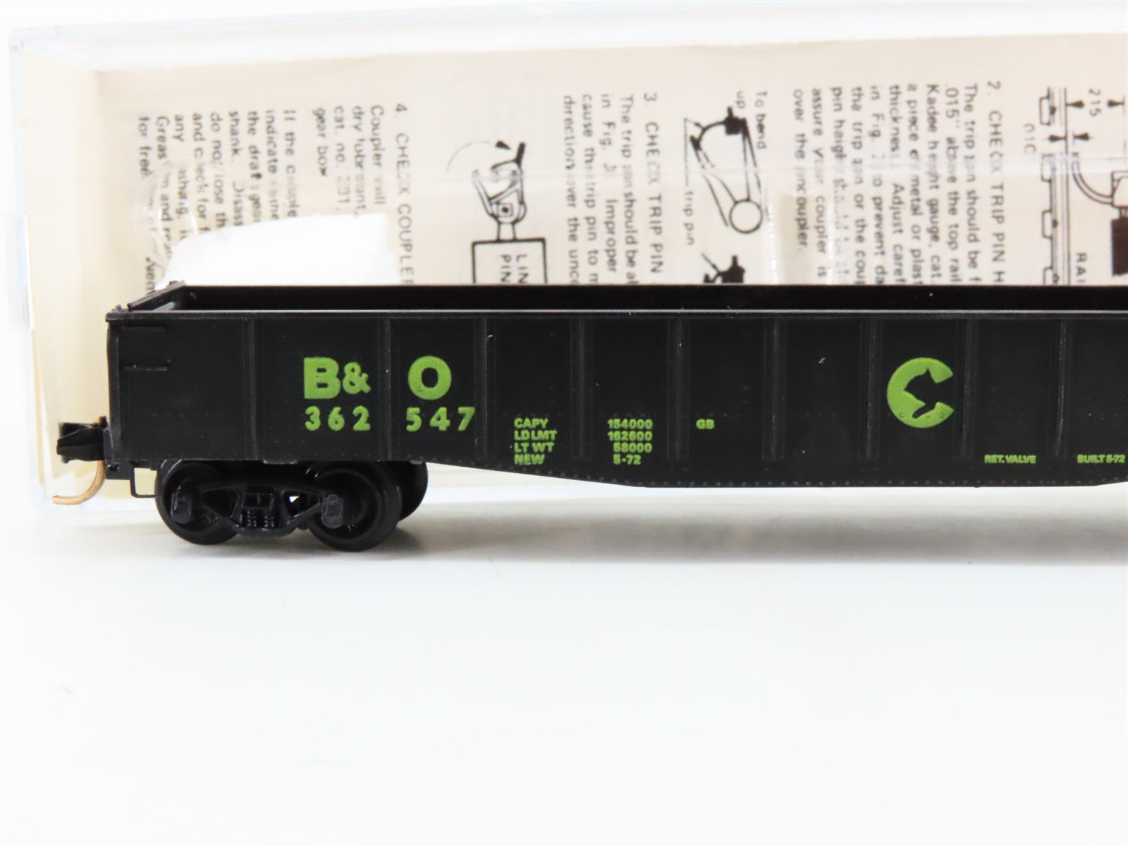 N Scale Micro-Trains MTL 46010 B&O Baltimore & Ohio 50' Gondola 362547