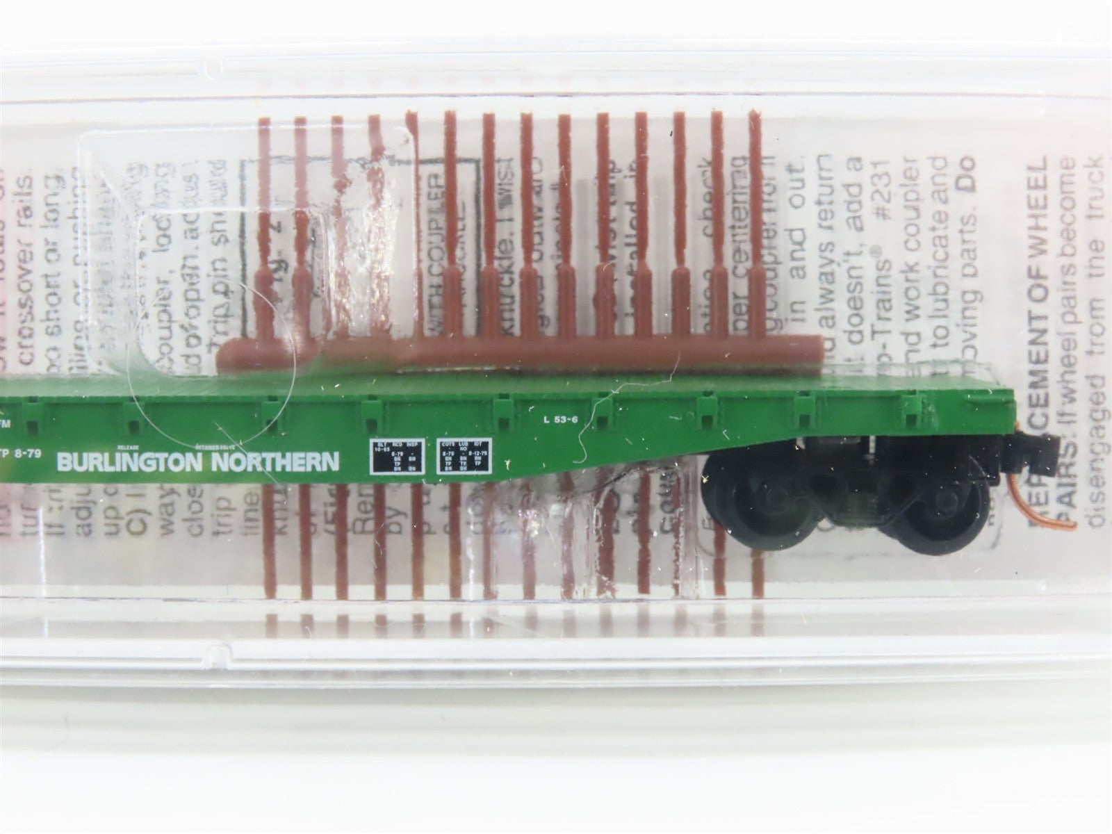 N Scale Micro-Trains MTL 45200 BN Burlington Northern 50' Flat Car 612743