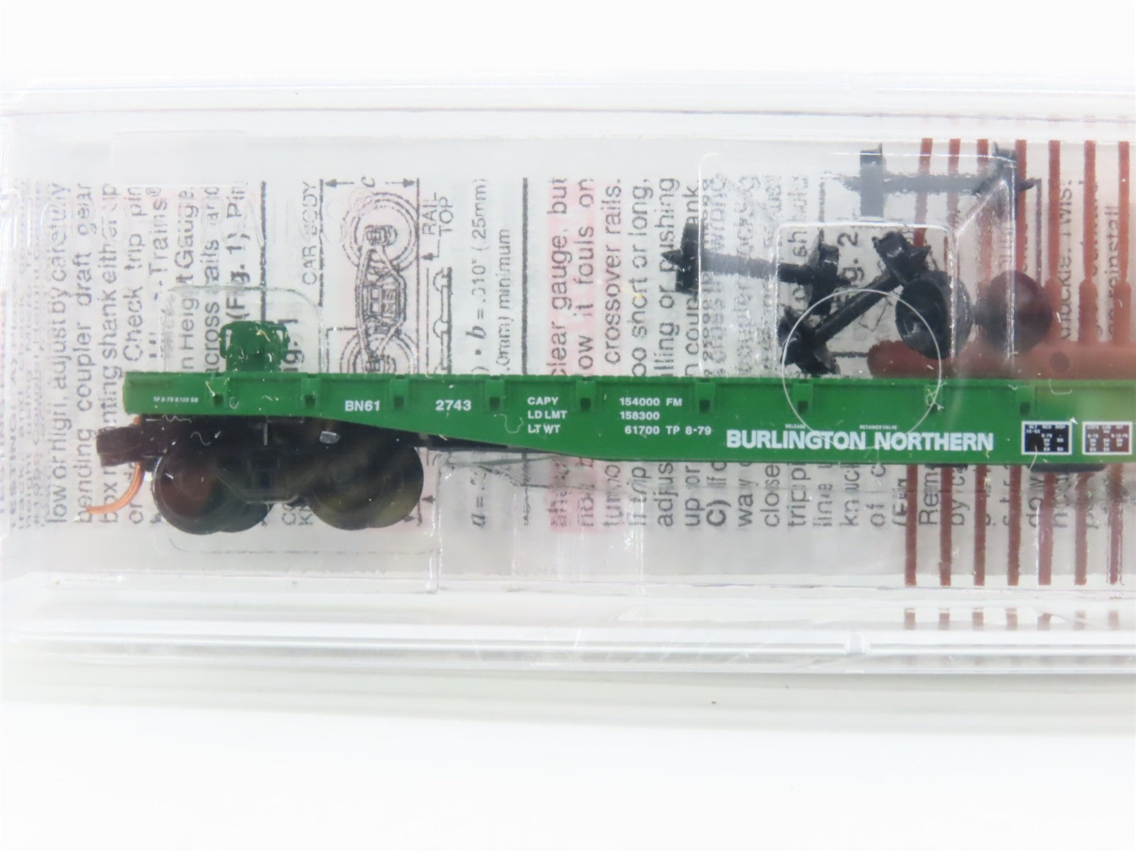 N Scale Micro-Trains MTL 45200 BN Burlington Northern 50' Flat Car 612743
