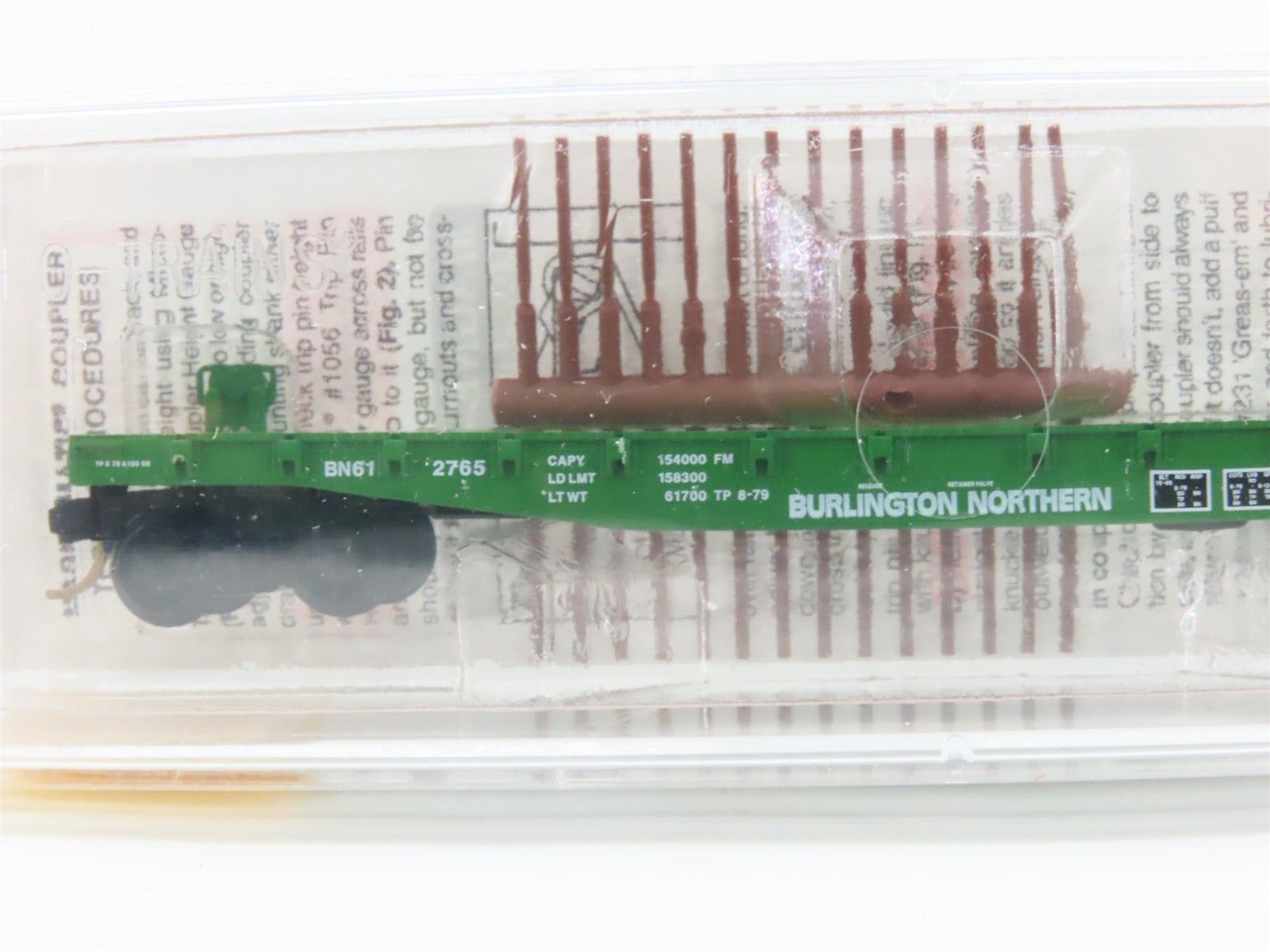 N Scale Micro-Trains MTL 45200 BN Burlington Northern 50' Flat Car 612765