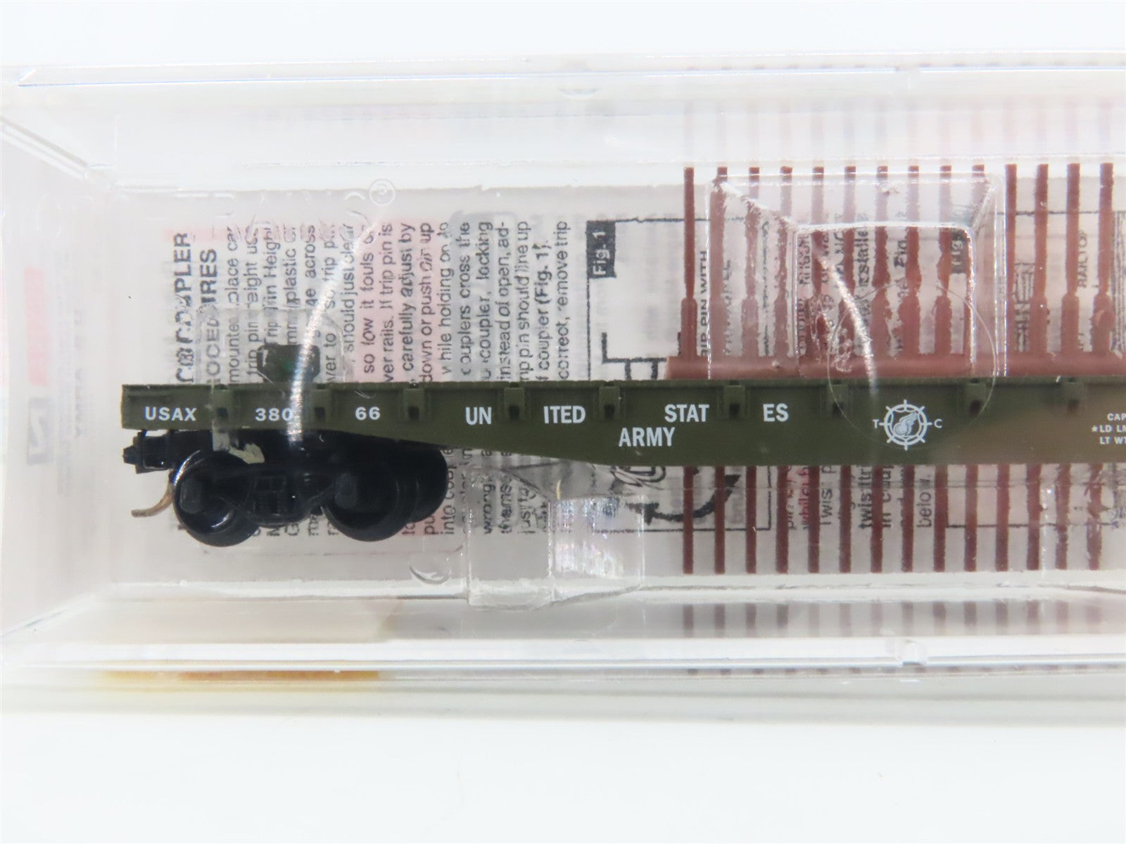 N Scale Micro-Trains MTL 45180 USAX U.S. Army 50' Flat Car 38066