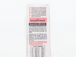 N Scale Micro-Trains MTL 45180 USAX U.S. Army 50' Flat Car 38066