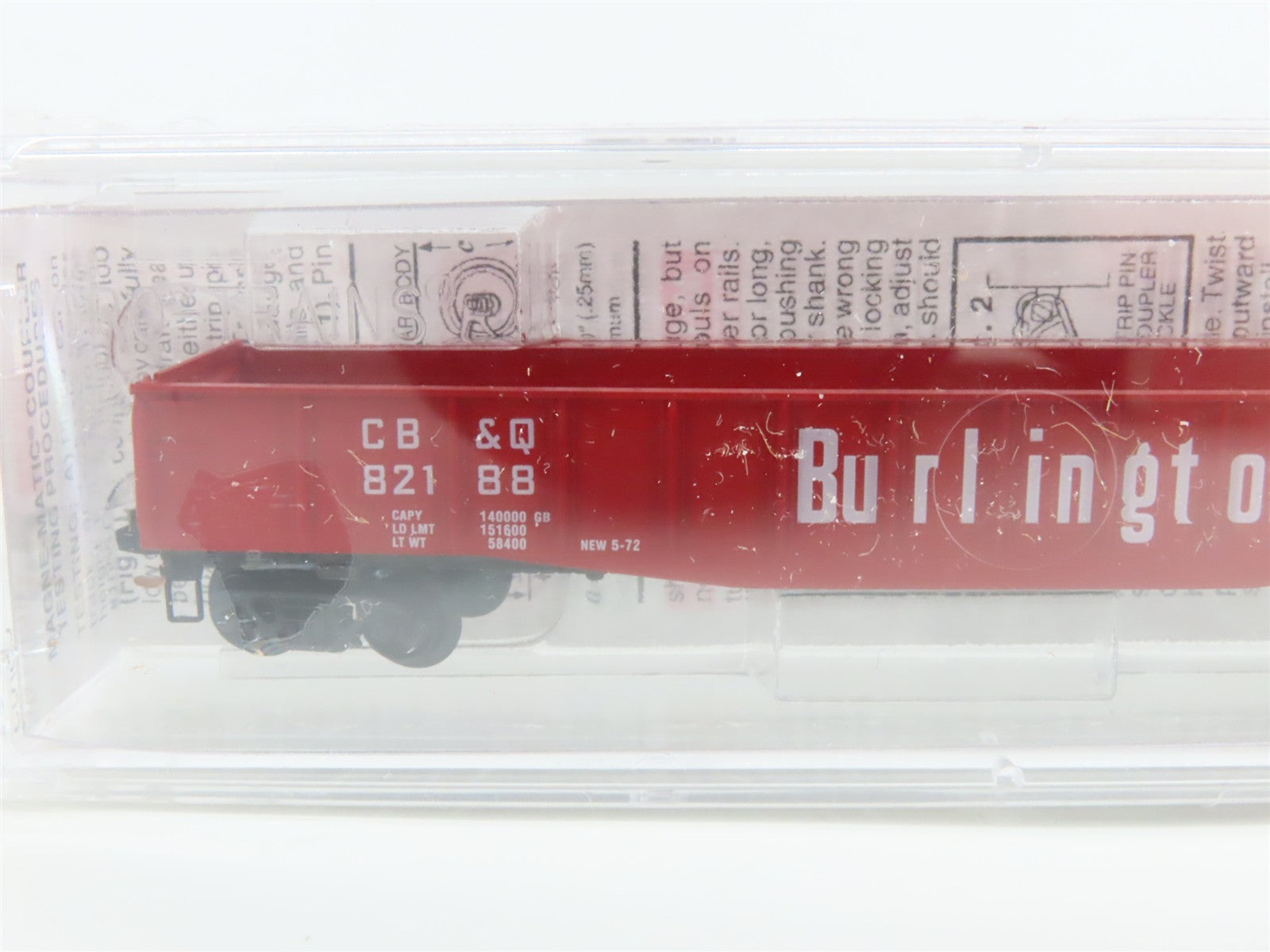 N Scale Micro-Trains MTL 46030 CB&Q Burlington Route 50' Gondola 82188