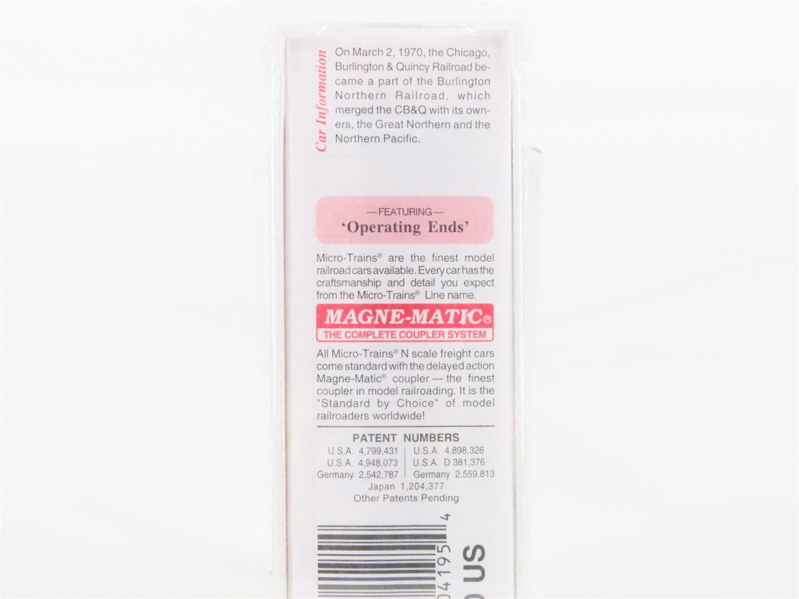 N Scale Micro-Trains MTL 46030 CB&Q Burlington Route 50' Gondola 82188