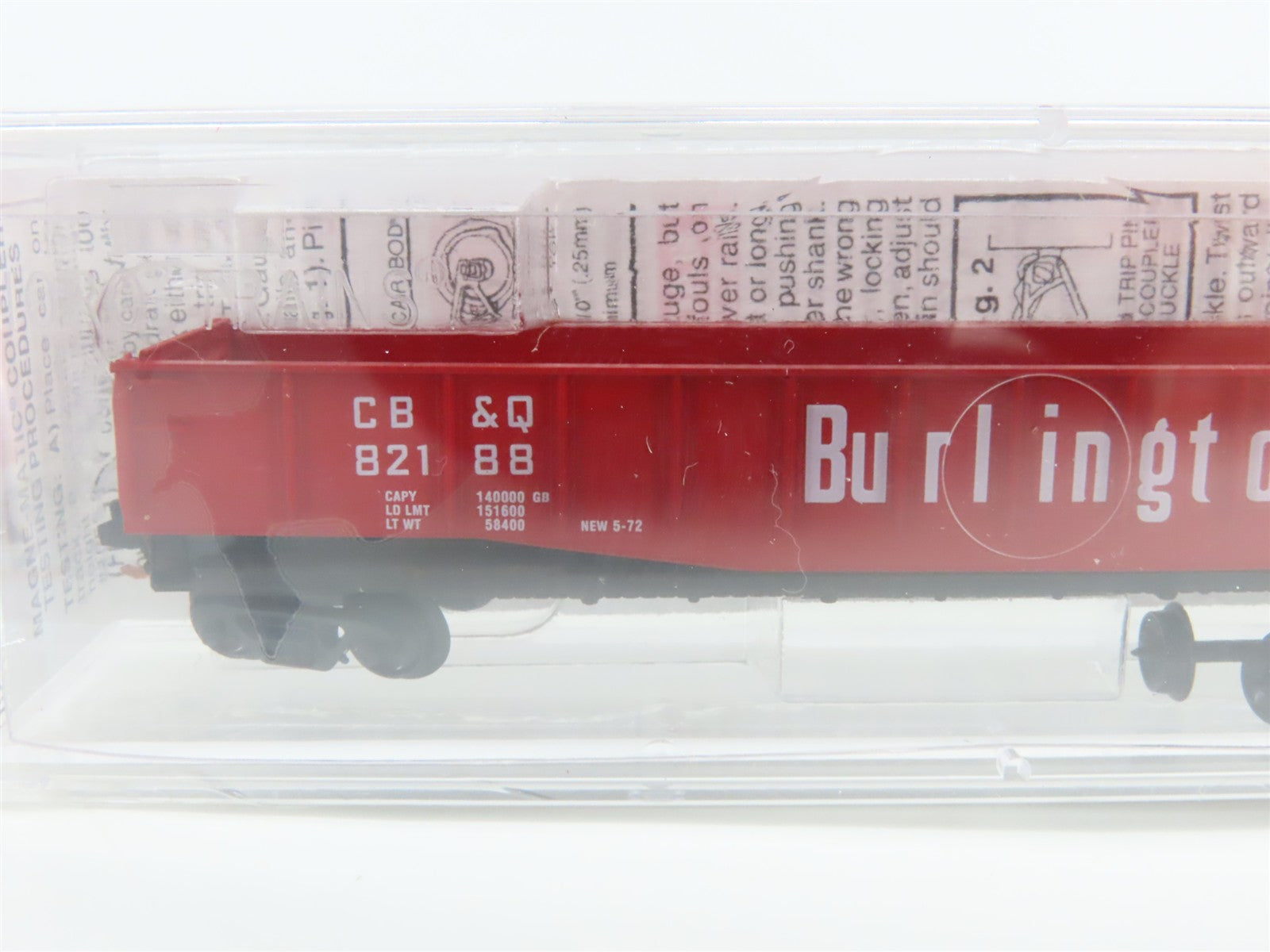N Scale Micro-Trains MTL 46030 CB&Q Chicago, Burlington & Quincy Gondola 82188