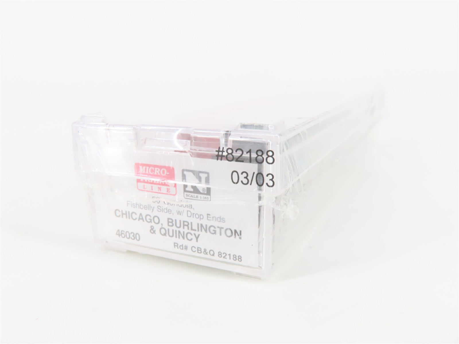 N Scale Micro-Trains MTL 46030 CB&Q Chicago, Burlington & Quincy Gondola 82188