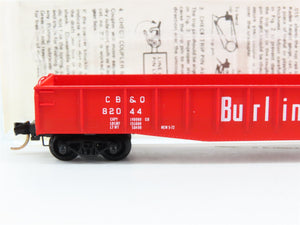 N Scale Micro-Trains MTL 46030 CB&Q Burlington 50' Drop End Steel Gondola 82044