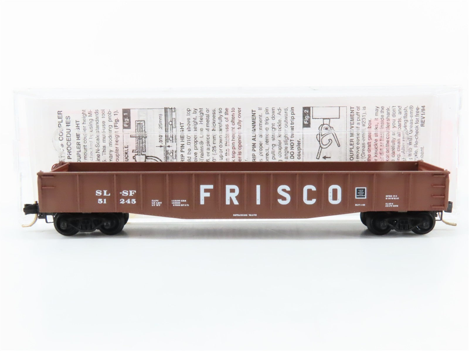 N Scale Micro-Trains MTL 46230 SL-SF Frisco 50' Fishbelly Sides Gondola 51245