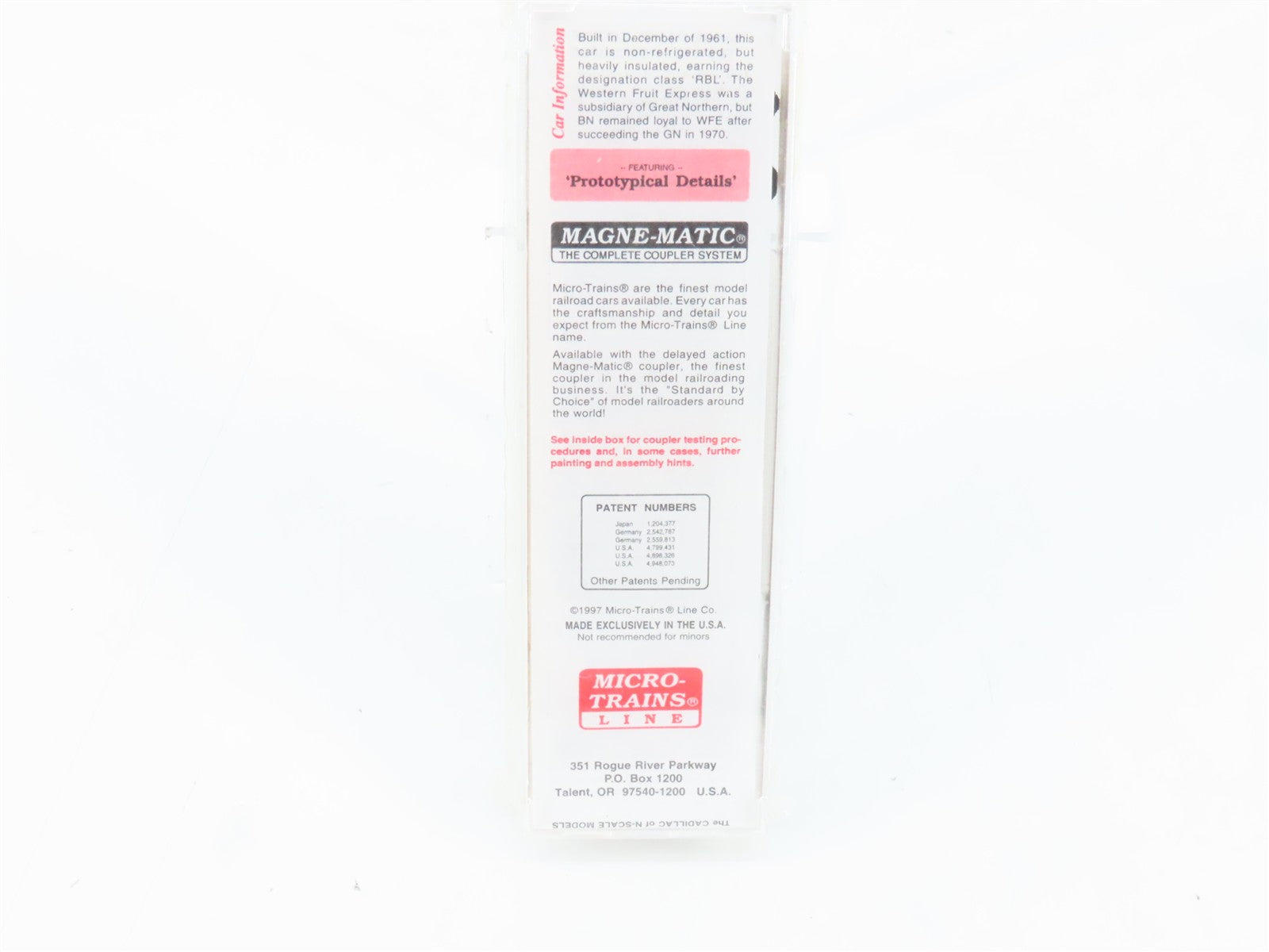 N Scale Micro-Trains MTL 38160 BN Burlington Northern 50' Box Car 745461