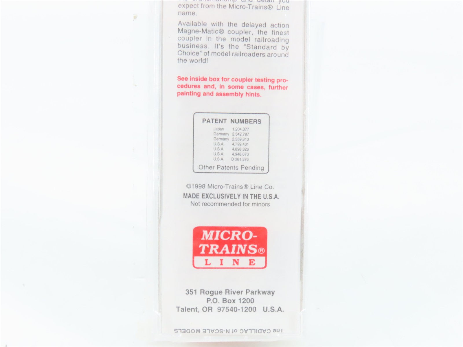 N Scale Micro-Trains MTL 38240 UP Union Pacific 50' Box Car 492915