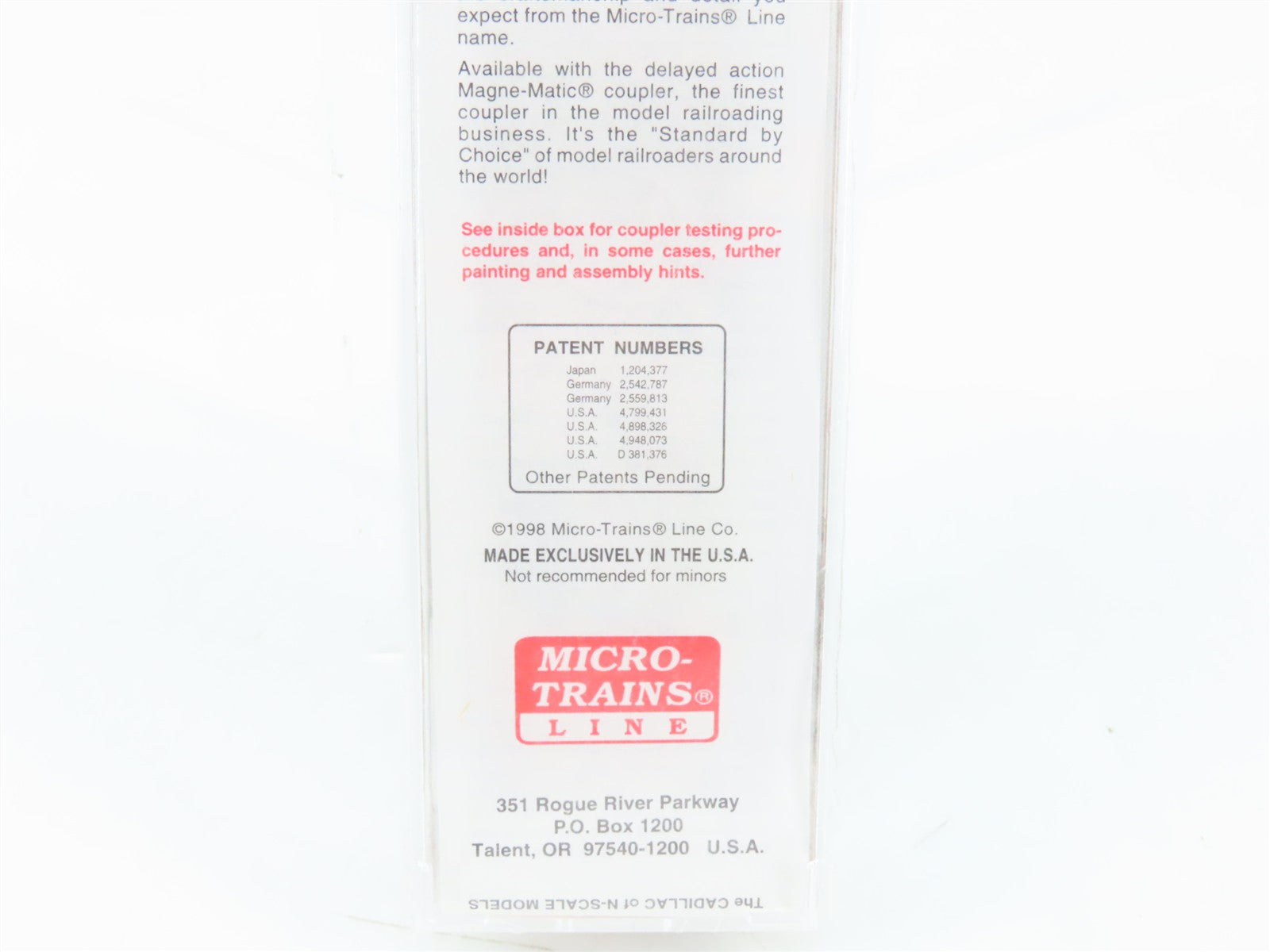 N Scale Micro-Trains MTL 38240 UP Union Pacific 50' Plug Door Box Car 492915