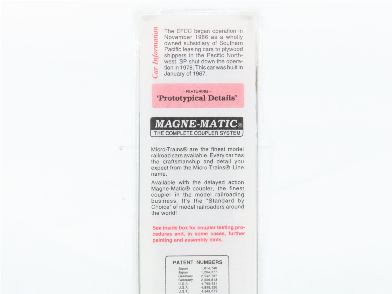 N Scale Micro-Trains MTL 38260 EFCX Evergreen Freight Car Corporation Box Car