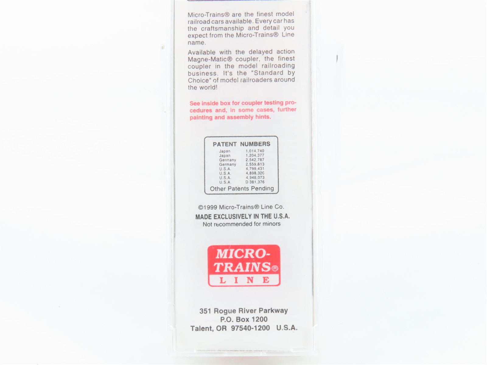 N Scale Micro-Trains MTL 38260 EFCX Evergreen Freight Car Corporation Box Car