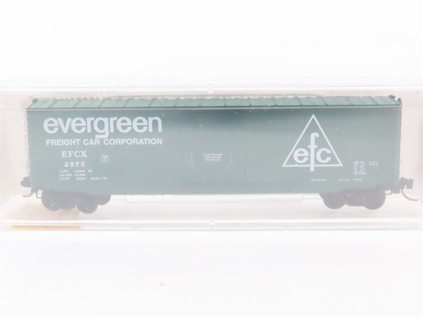N Scale Micro-Trains MTL 38260 EFCX Evergreen Freight Car Corporation Box Car