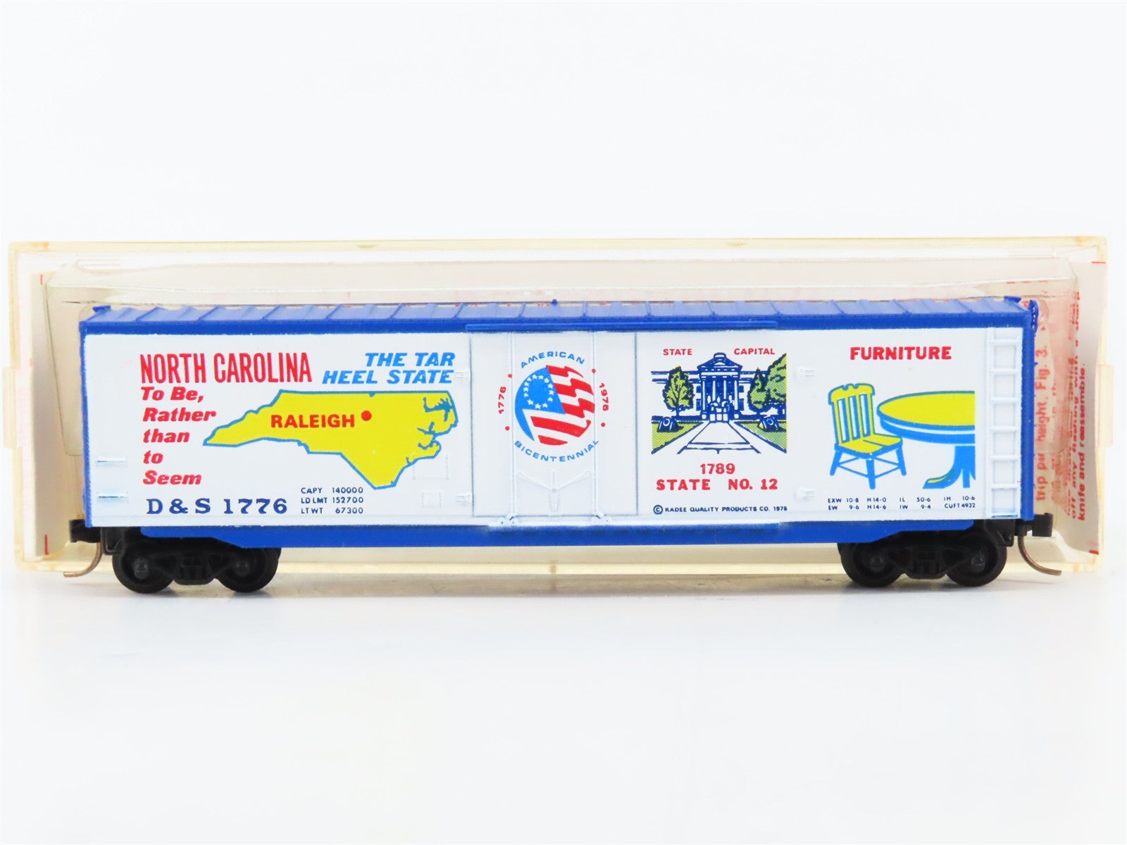 N Scale Micro-Trains MTL 38100 D&S North Carolina State 50' Box Car 1776