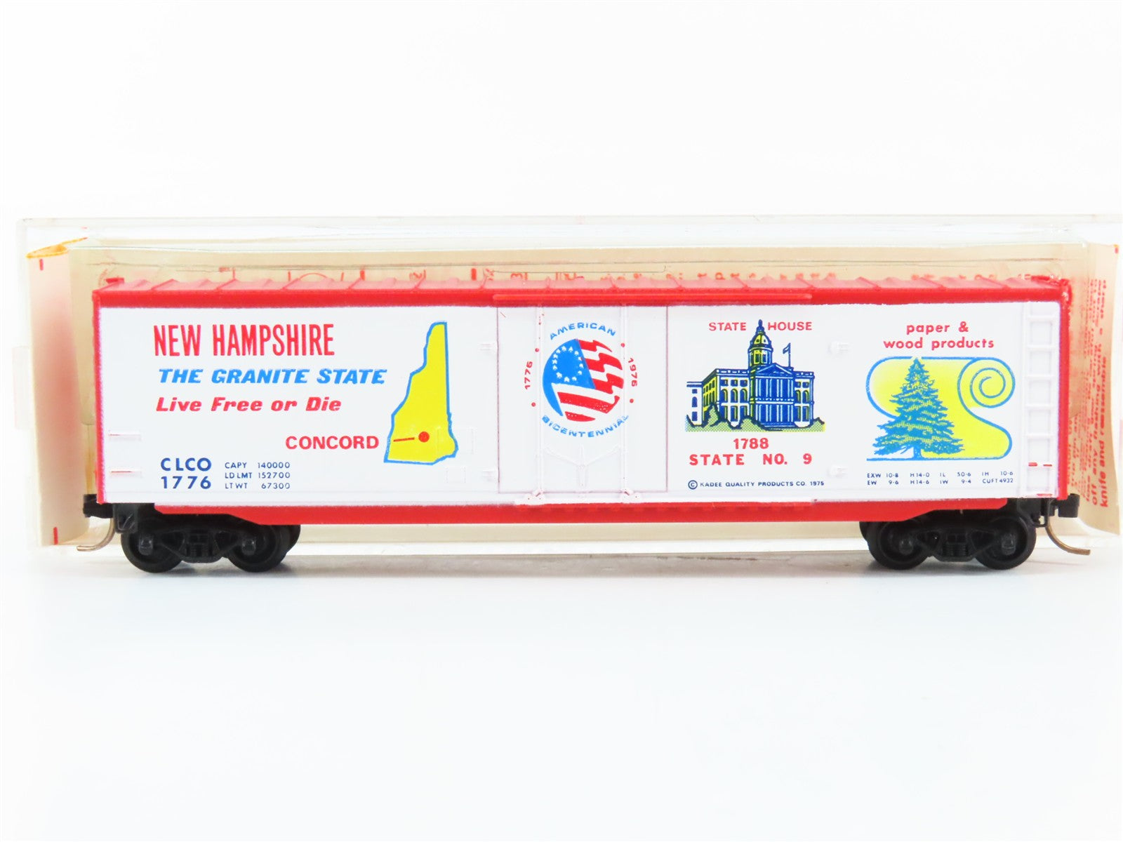 N Scale Micro-Trains MTL 38000 CLCO New Hampshire 50' Box Car 1776