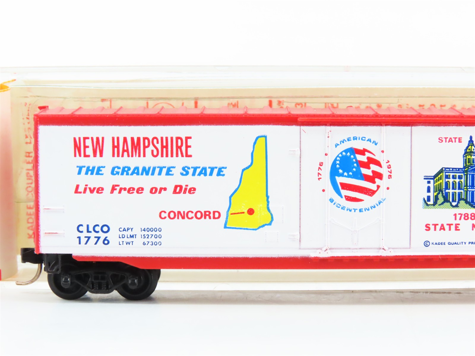 N Scale Micro-Trains MTL 38000 CLCO New Hampshire 50' Box Car 1776