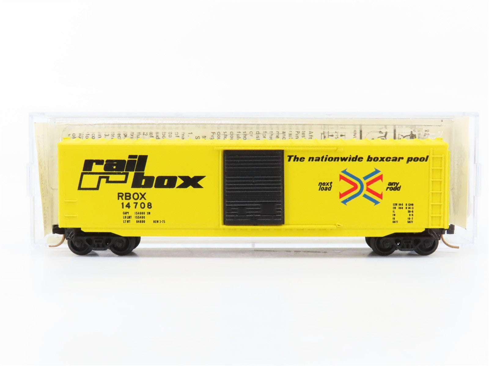 N Scale Micro-Trains MTL 39020 RBOX Railbox 50' Box Car 14708