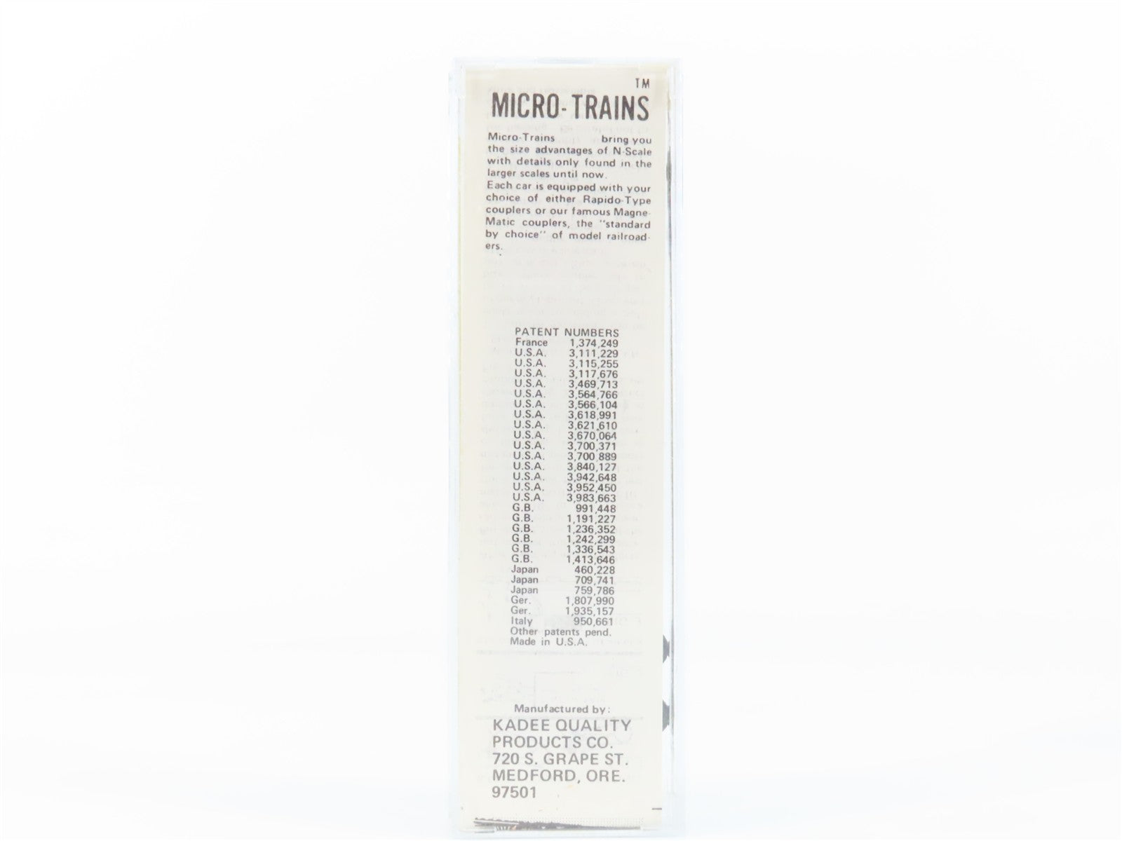 N Scale Micro-Trains MTL 39020 RBOX Railbox 50' Box Car 14708