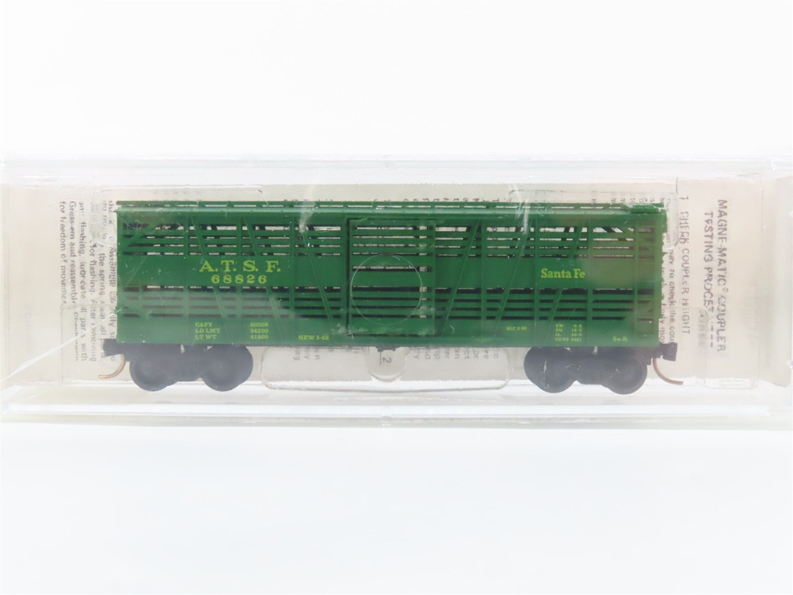 N Scale Micro-Trains MTL 35070 ATSF Santa Fe 40' Stock/Cattle Car 68826