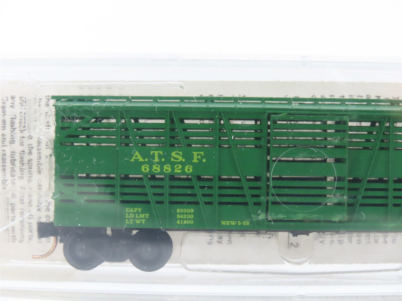 N Scale Micro-Trains MTL 35070 ATSF Santa Fe 40' Stock/Cattle Car 68826