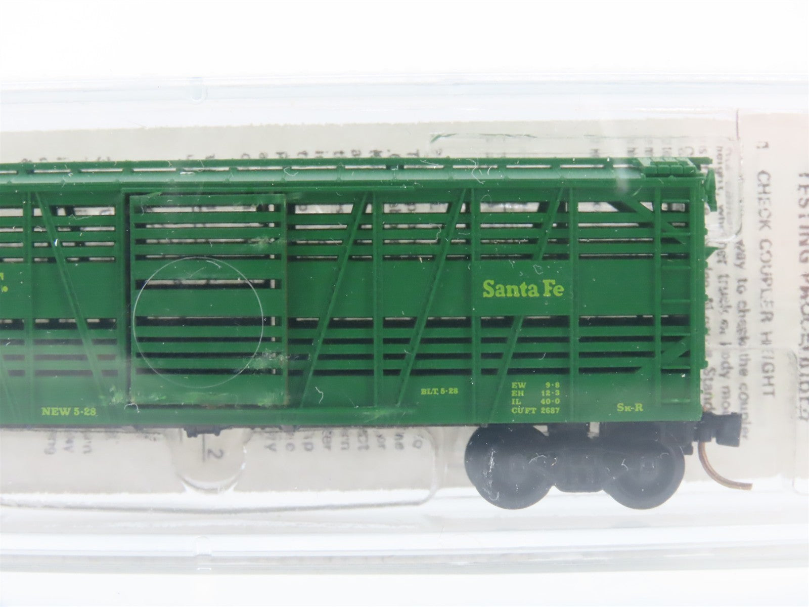 N Scale Micro-Trains MTL 35070 ATSF Santa Fe 40' Stock/Cattle Car 68826