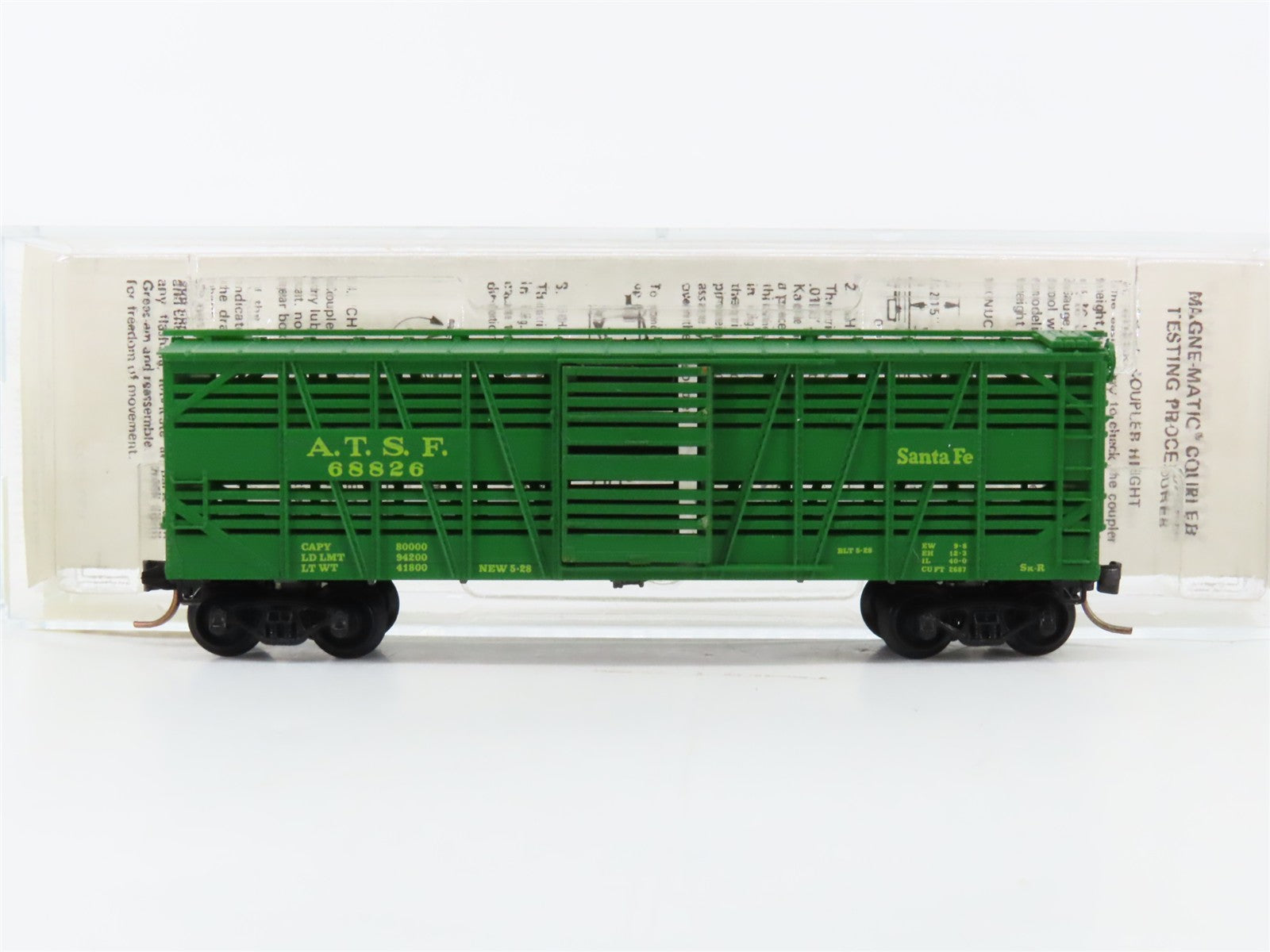 N Scale Micro-Trains MTL 35070 ATSF Santa Fe 40' Stock/Cattle Car 68826