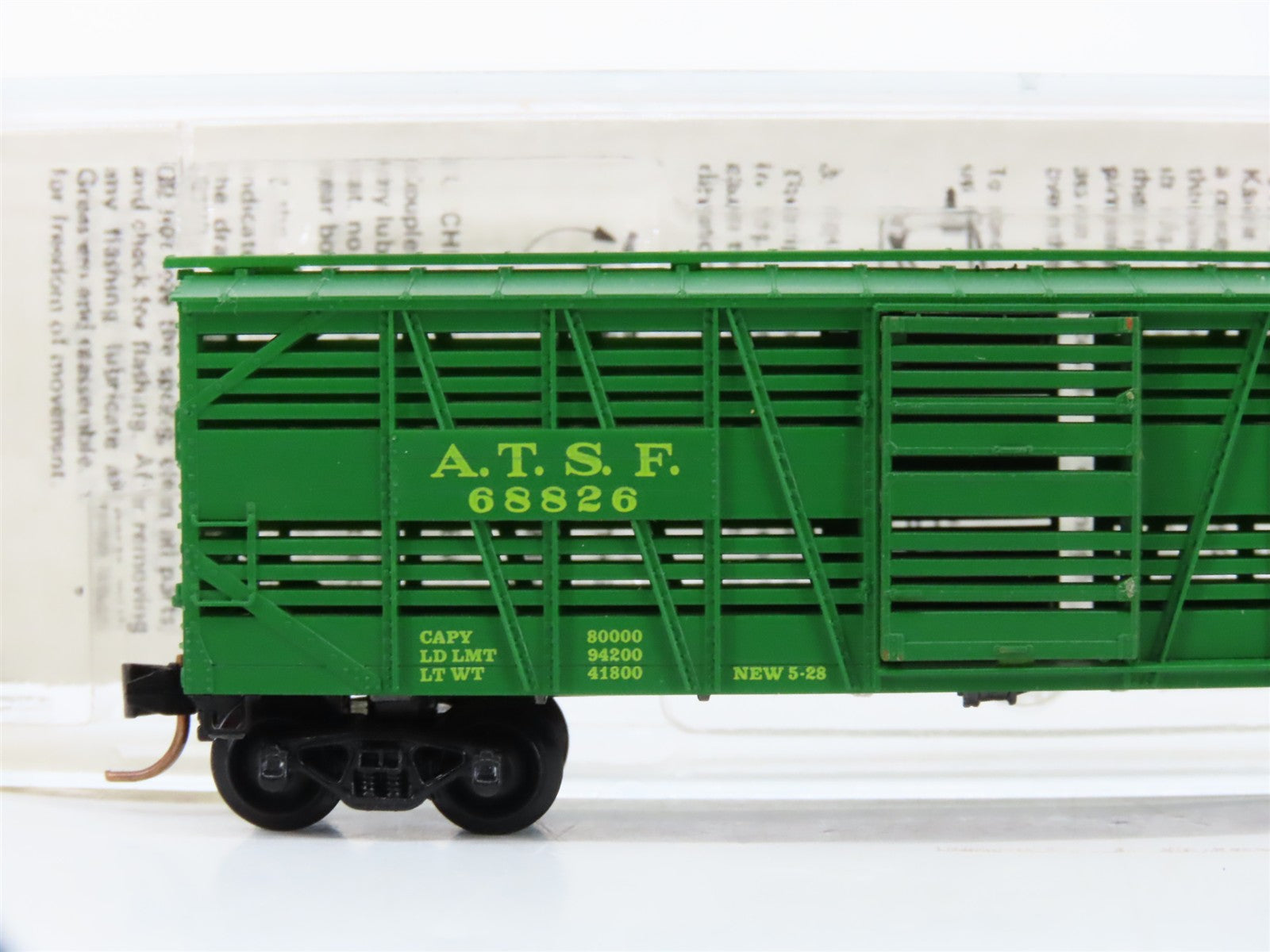 N Scale Micro-Trains MTL 35070 ATSF Santa Fe 40' Stock/Cattle Car 68826