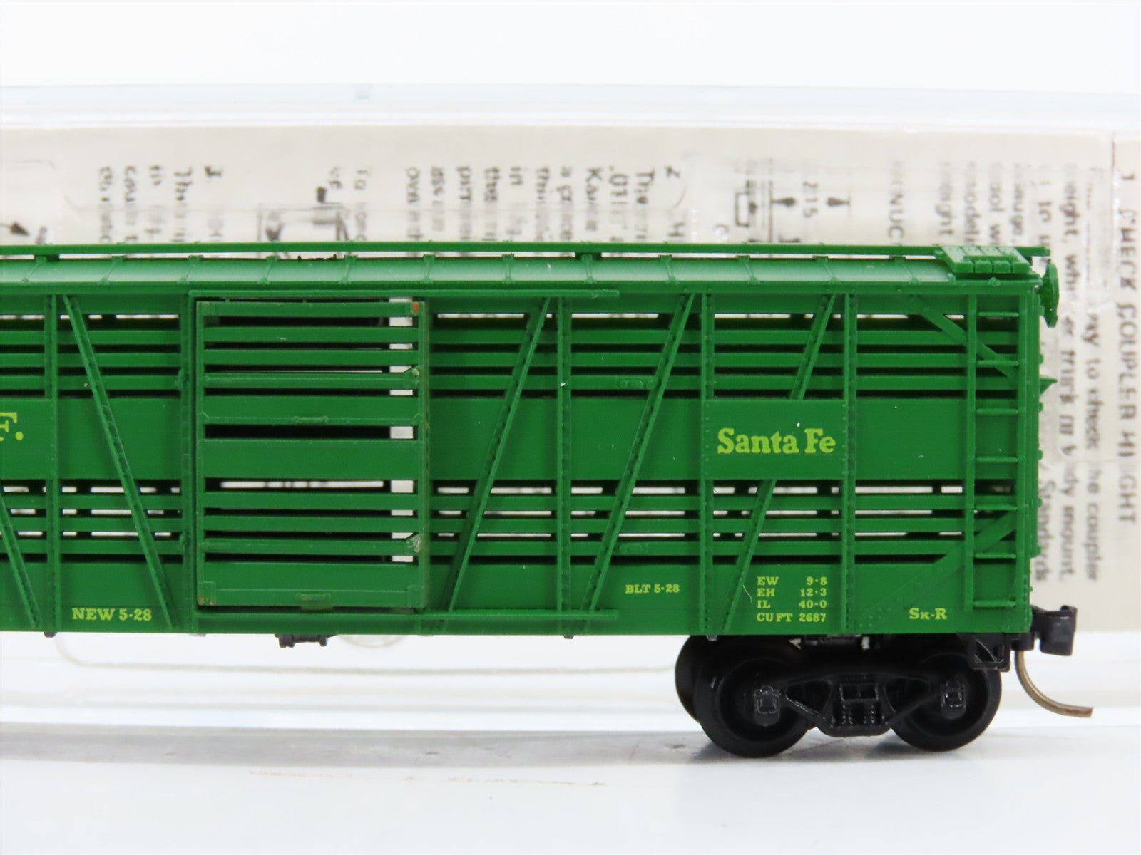 N Scale Micro-Trains MTL 35070 ATSF Santa Fe 40' Stock/Cattle Car 68826