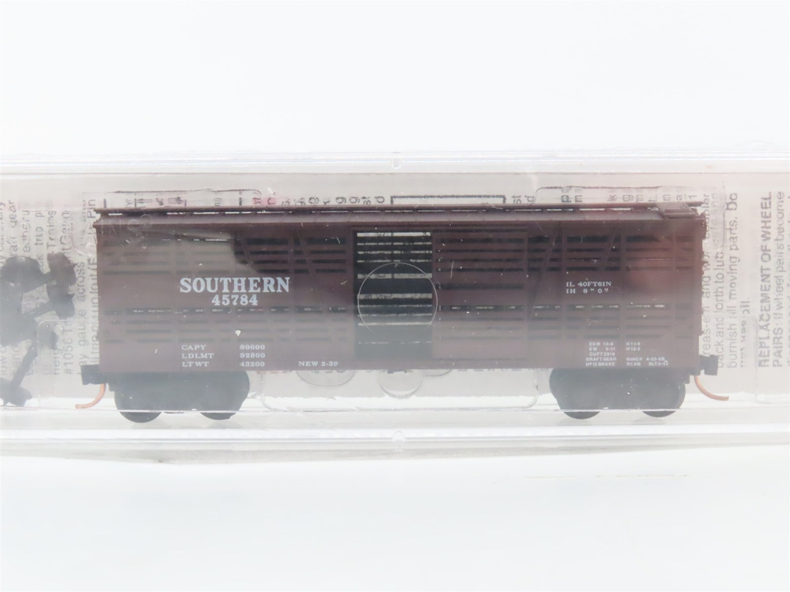 N Scale Micro-Trains MTL 35060 SOU Southern 40' Stock/Cattle Car 45784