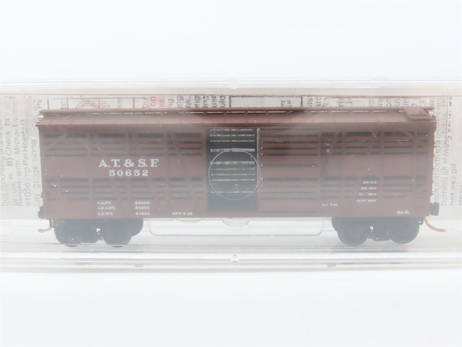 N Scale Micro-Trains MTL 35080 ATSF Santa Fe 40' Stock/Cattle Car 50652