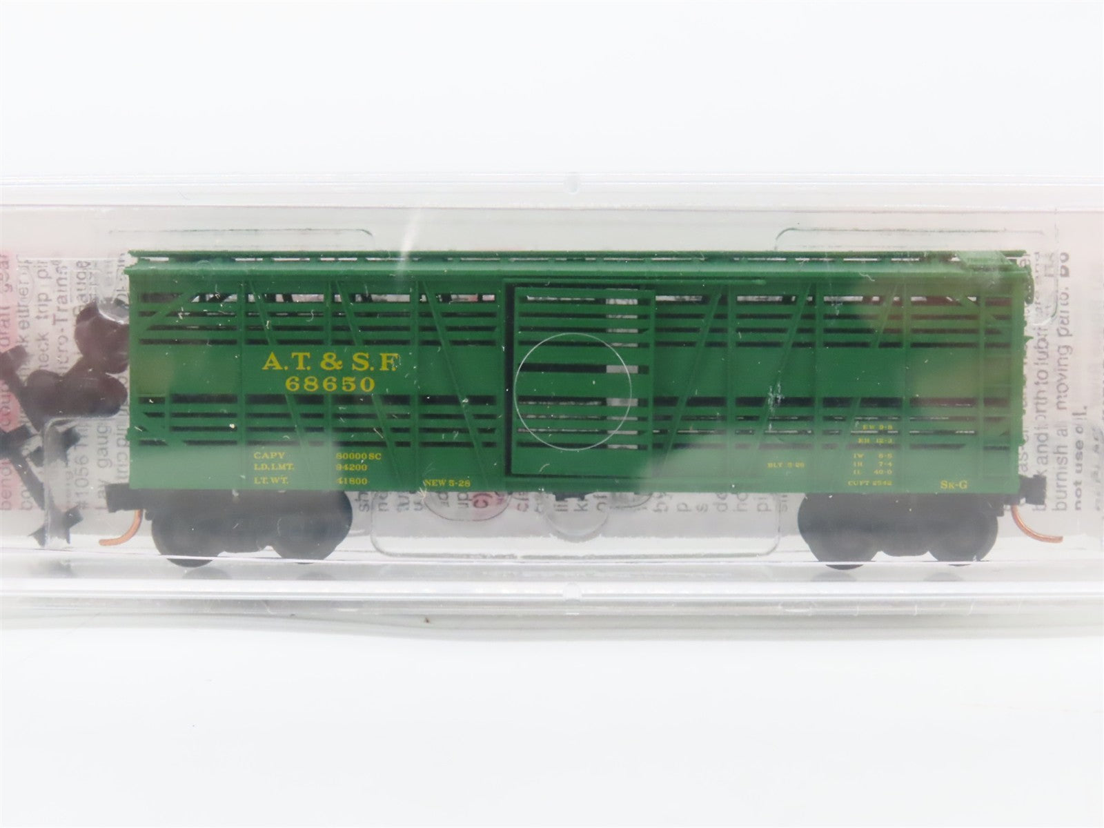 N Scale Micro-Trains MTL 35070 ATSF Santa Fe 40' Stock/Cattle Car 68650