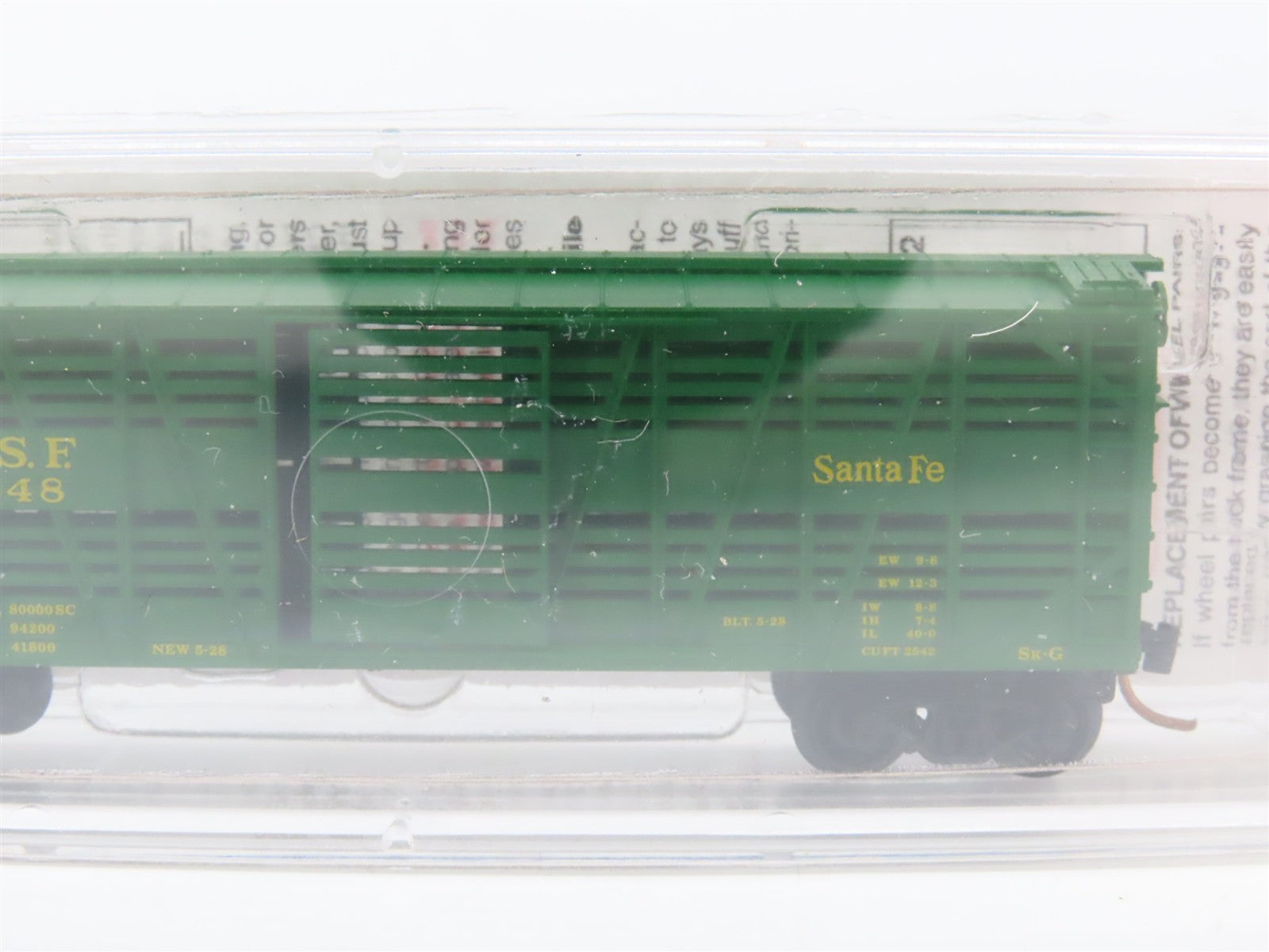N Scale Micro-Trains MTL 35070 ATSF Santa Fe 40' Stock/Cattle Car 68848