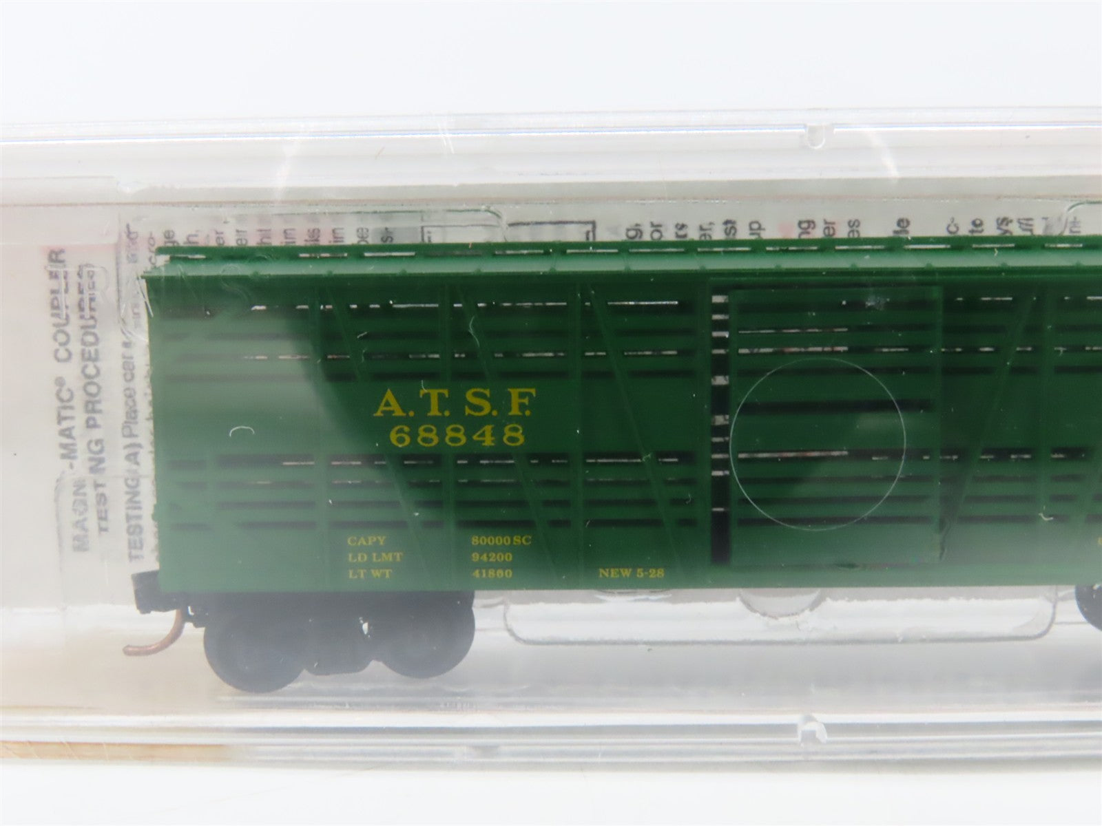 N Scale Micro-Trains MTL 35070 ATSF Santa Fe 40' Stock/Cattle Car 68848