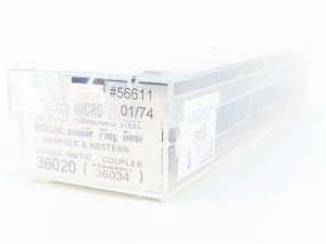 N Scale Micro-Trains MTL 36020 N&W Norfolk & Western 50' Box Car 56611