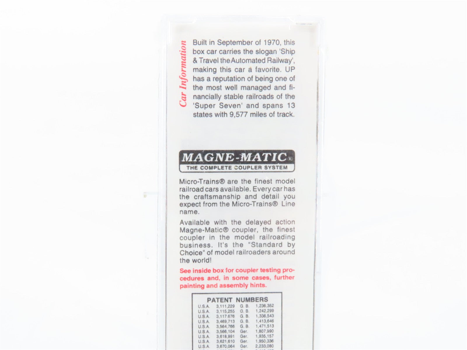 N Scale Micro-Trains MTL 36030 UP Union Pacific 50' Box Car 169175