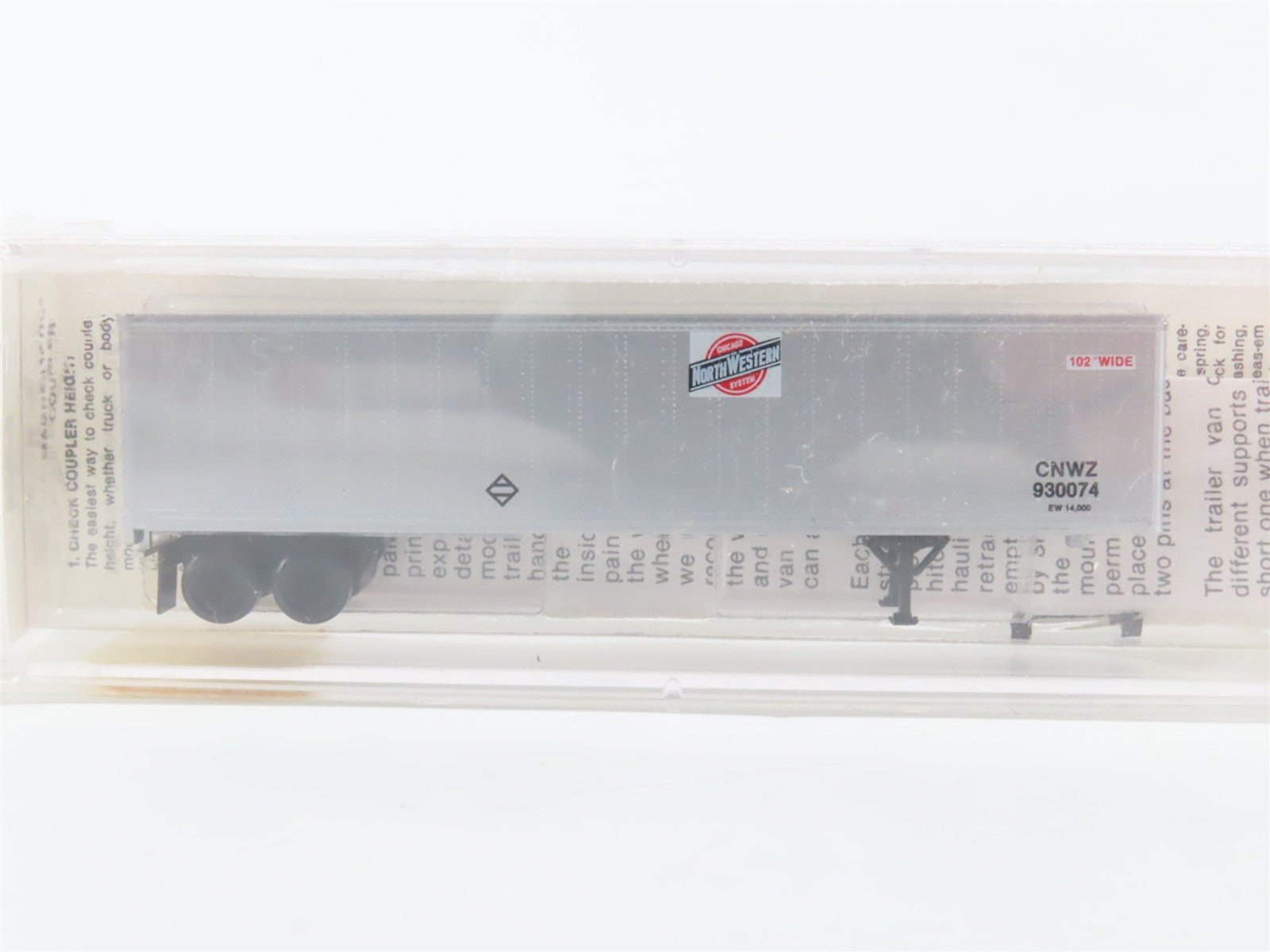 N Scale Micro-Trains MTL 67020 CNWZ Chicago & North Western 45' Van Trailer