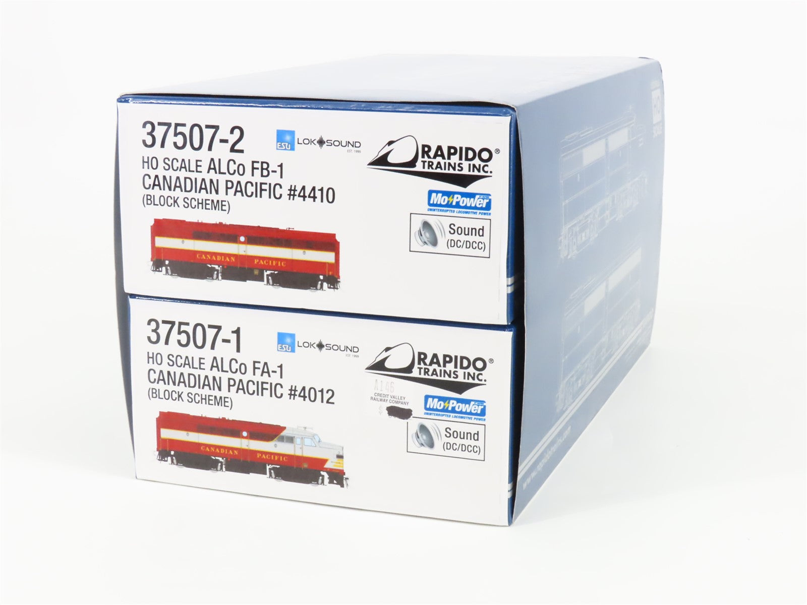HO Scale Rapido 37507 CP Canadian Pacific FA-1/FB-1 Diesel Loco Set wDCC & Sound