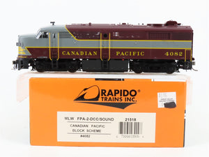 HO Scale Rapido 21518 CP Canadian Pacific FPA-2 Diesel Loco #4082 w/ DCC & Sound