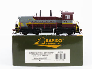HO Scale Rapido 26501 CP Canadian Pacific SW1200RS Diesel #8117 wDCC & Sound