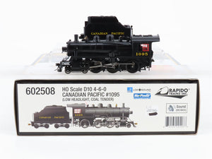 HO Scale Rapido 602508 CP Canadian Pacific 4-6-0 Steam Loco #1095 w/DCC & Sound