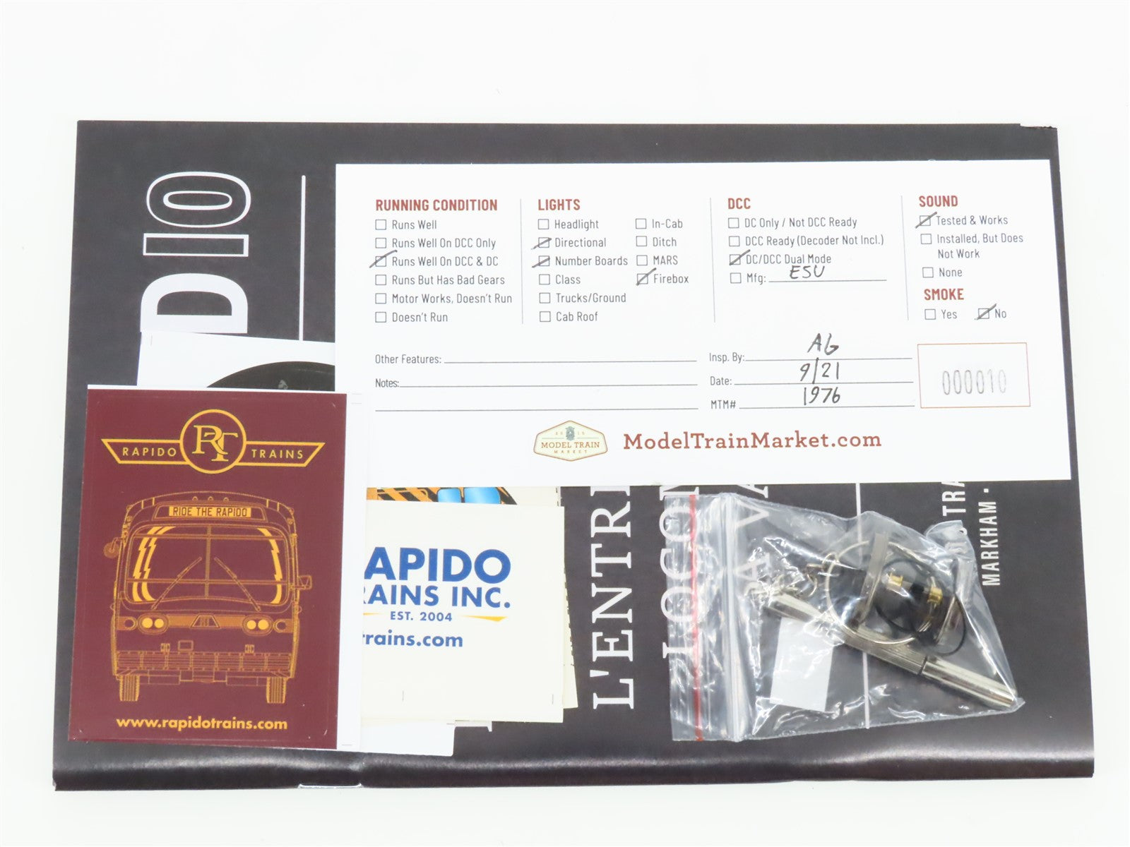 HO Scale Rapido 602508 CP Canadian Pacific 4-6-0 Steam Loco #1095 w/DCC & Sound