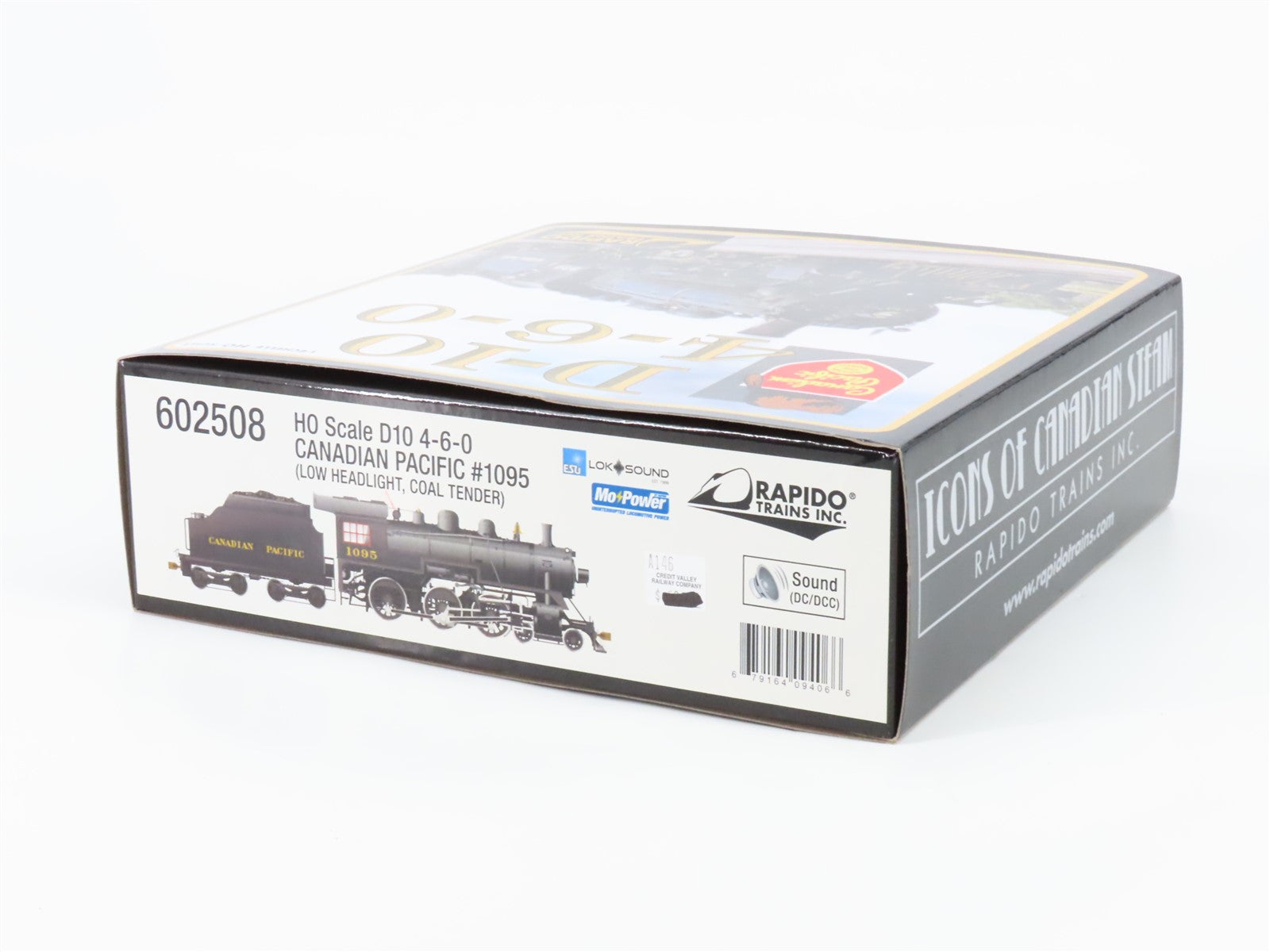 HO Scale Rapido 602508 CP Canadian Pacific 4-6-0 Steam Loco #1095 w/DCC & Sound