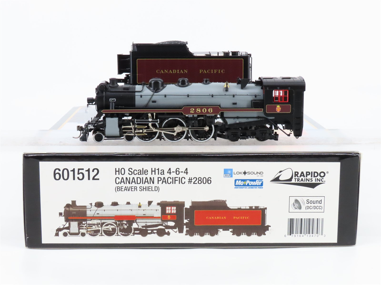 HO Scale Rapido 601512 CP Canadian Pacific 4-6-4 Steam Loco #2811 w/DCC & Sound