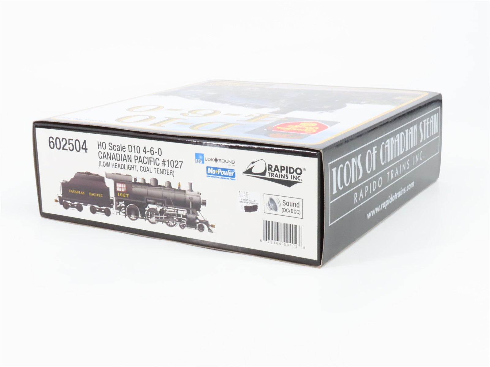 HO Scale Rapido 602504 CP Canadian Pacific 4-6-0 Steam Loco #1027 w/DCC & Sound