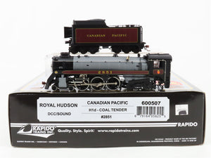 HO Scale Rapido 600507 CP Canadian Pacific 4-6-4 Steam Loco #2851 w/ DCC
