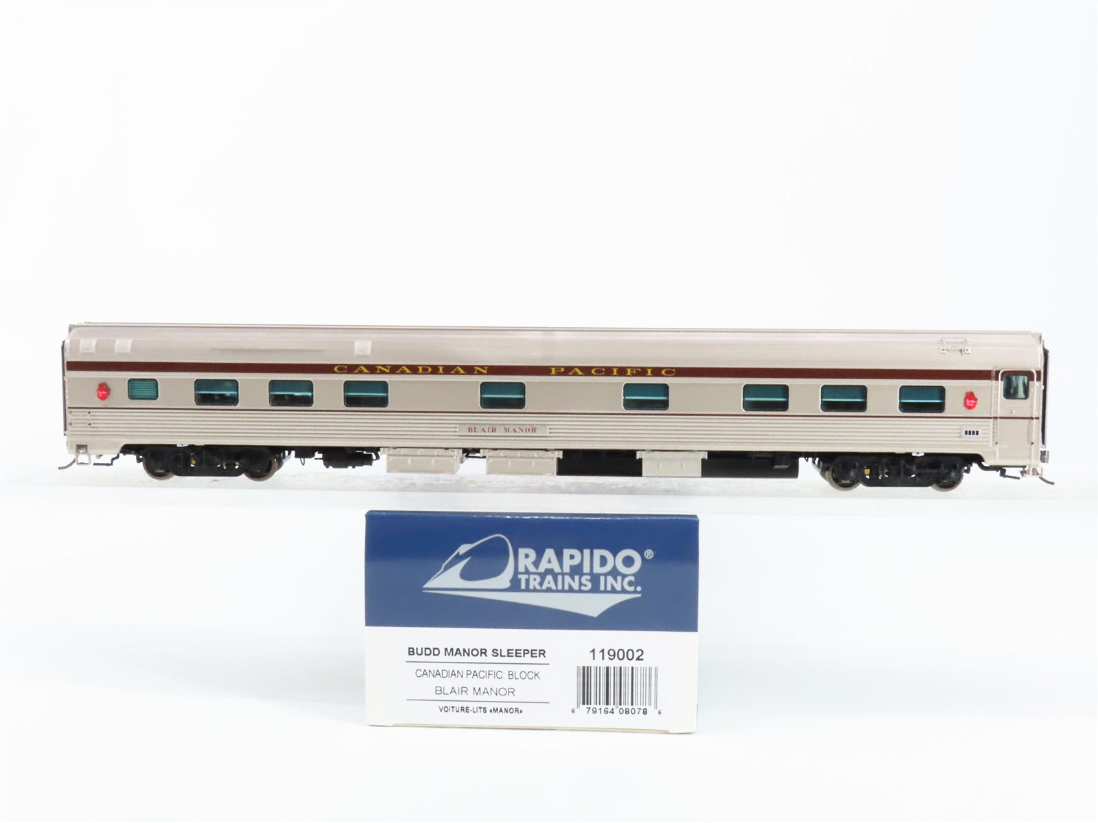 HO Scale Rapido 119002 Canadian Pacific Budd Manor Sleeper BLAIR MANOR RTR