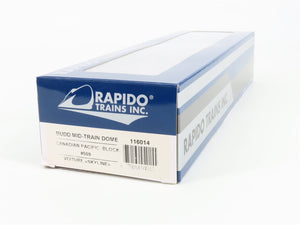 HO Scale Rapido 116014 CP Canadian Pacific Budd Mid-Train Vista Dome 504 RTR